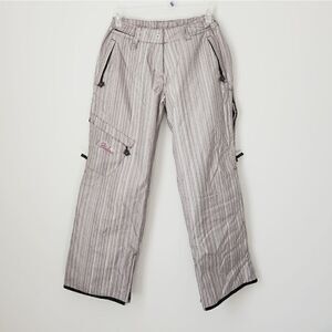 O'neill Striped Brown & Pink Snow Board Pants Size Medium